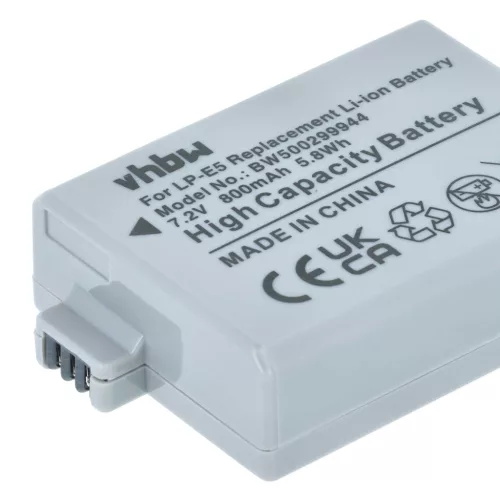 VHBW Akku Canon LP-E5, LC-E5 - 900 mAh 7,4 V Li-Ion