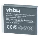 VHBW Akku für Canon NB-6L - 750 mAh 3,6 V Li-Ion