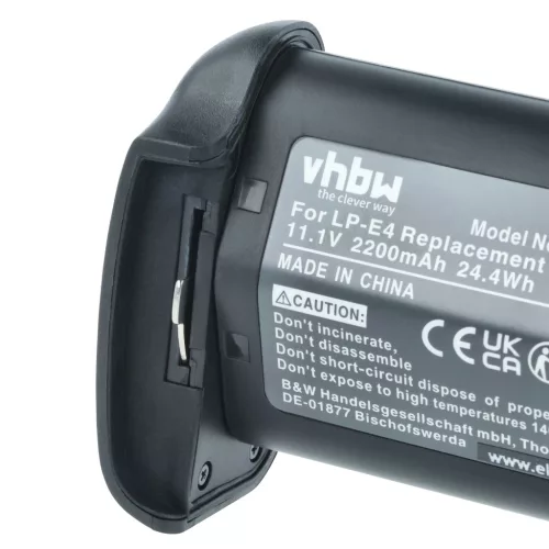 VHBW Akku Canon LP-E4N, LP-E4 - 2200 mAh 11,1 V Li-Ion