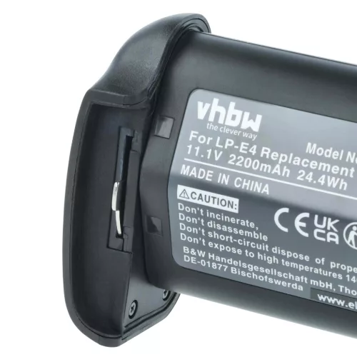 VHBW Akku Canon LP-E4N, LP-E4 - 2200 mAh 11,1 V Li-Ion