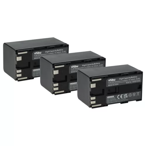 VHBW Videokamera Akku BP-955 - 4400 mAh 7,4 V Li-Ion