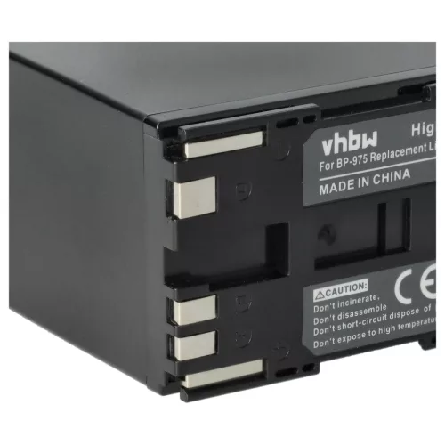 VHBW Videokamera Akku BP-975 - 6600 mAh 7,4 V Li-Ion