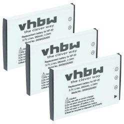 VHBW Akku Casio NP-20DBA, NP-20 - 550 mAh 3,6 V Li-Ion