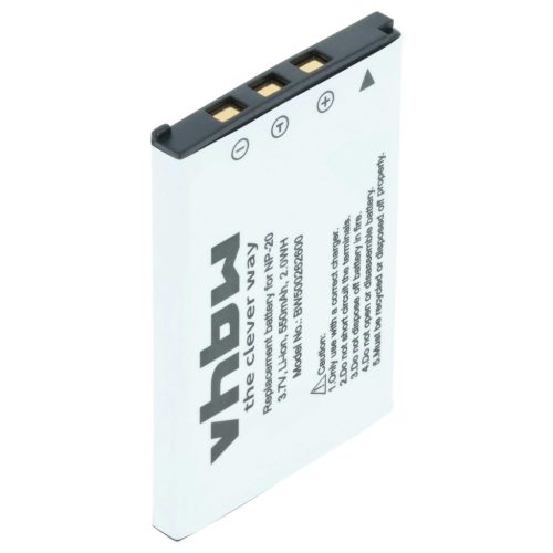 VHBW Akku Casio NP-20DBA, NP-20 - 550 mAh 3,6 V Li-Ion