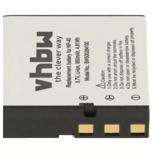 VHBW Camera Battery NP-40DBA, NP-40, NP-40DCA - 950 mAh 3.6 V Li-Ion