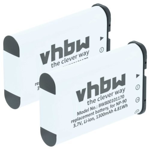 VHBW Akku Casio NP-90 - 1300 mAh 3,6 V Li-Ion