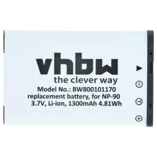 VHBW Akku Casio NP-90 - 1300 mAh 3,6 V Li-Ion