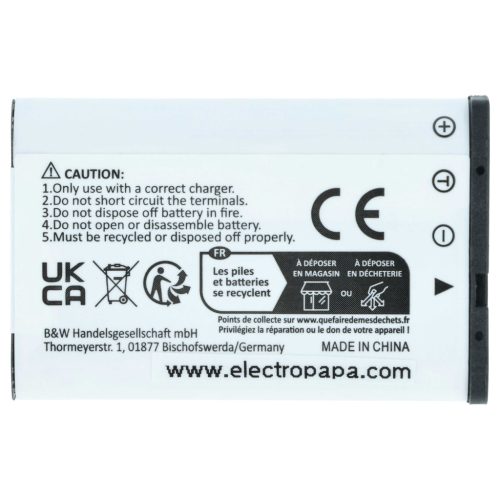 VHBW Akku Casio NP-90 - 1300 mAh 3,6 V Li-Ion