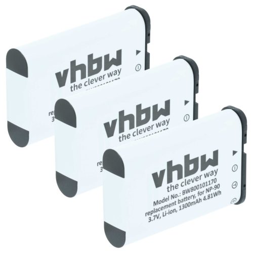 VHBW Akku Casio NP-90 Ersatz - 1300 mAh 3,6 V Li-Ion