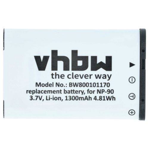 VHBW Akku Casio NP-90 Ersatz - 1300 mAh 3,6 V Li-Ion