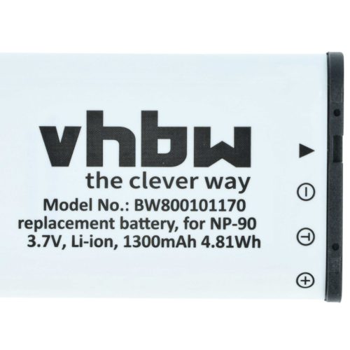 VHBW Akku Casio NP-90 Ersatz - 1300 mAh 3,6 V Li-Ion
