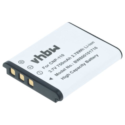 VHBW Akku Casio NP-160, NP-110DBA, NP-110, NP-110L - 750 mAh 3,6 V Li-Ion