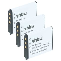   VHBW Akku Casio NP-160, NP-110DBA, NP-110, NP-110L - 750 mAh 3,6 V Li-Ion