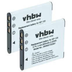 VHBW Akku Casio NP-120 - 550 mAh 3,6 V Li-Ion