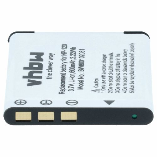 VHBW Akku Casio NP-120 - 550 mAh 3,6 V Li-Ion