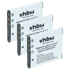 VHBW Akku Casio NP-120 - 550 mAh 3,6 V Li-Ion