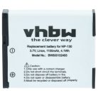 VHBW Akku Casio NP-130, NP-130A - 1100 mAh 3,6 V Li-Ion