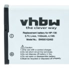 VHBW Akku Casio NP-130, NP-130A - 1100 mAh 3,6 V Li-Ion