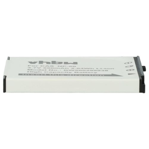 VHBW Akku für Casio NP-60 - 550 mAh 3,6 V Li-Ion