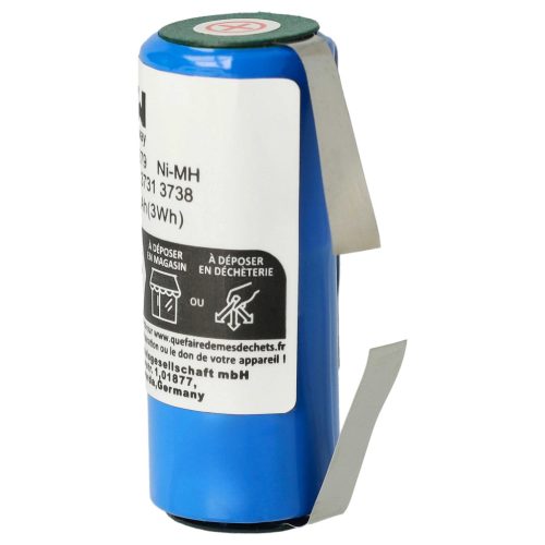 VHBW Elektrische Zahnbürste Akku Braun 3738, 3731 - 2500 mAh 1,2 V NiMH