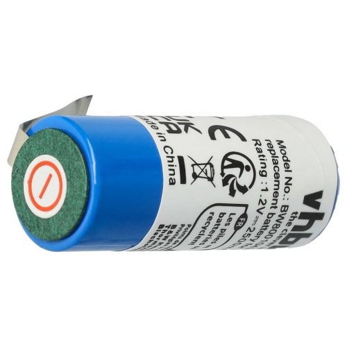 VHBW Elektrische Zahnbürste Akku Braun 3738, 3731 - 2500 mAh 1,2 V NiMH