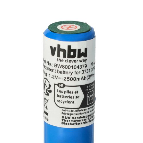 VHBW Elektrische Zahnbürste Akku Braun 3738, 3731 - 2500 mAh 1,2 V NiMH