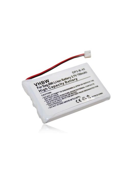 Vezetékes telefon akku Sagem 253230694, LP043048AH, CTB104 - 700 mAh 3,7 V Li-Ion