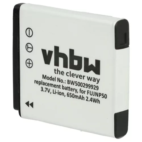VHBW Battery Fuji Fujifilm NP-50 - 650 mAh 3.6 V Li-Ion