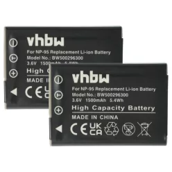 VHBW Akku Fujifilm NP-95 Ersatz - 1500 mAh 3,6 V Li-Ion