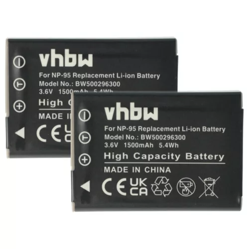 VHBW Akku Fujifilm NP-95 Ersatz - 1500 mAh 3,6 V Li-Ion