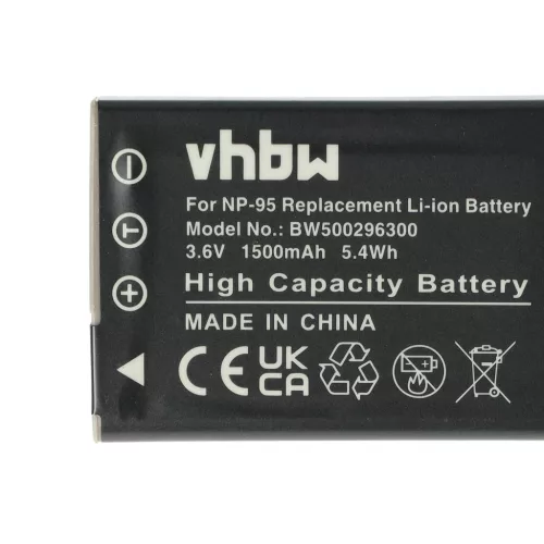 VHBW Akku Fujifilm NP-95 Ersatz - 1500 mAh 3,6 V Li-Ion