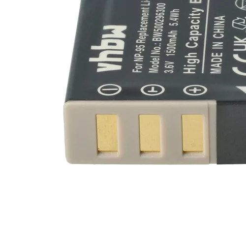 VHBW Akku Fujifilm NP-95 Ersatz - 1500 mAh 3,6 V Li-Ion