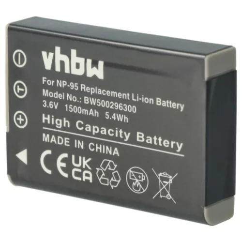VHBW Akku Fujifilm NP-95 Ersatz - 1500 mAh 3,6 V Li-Ion
