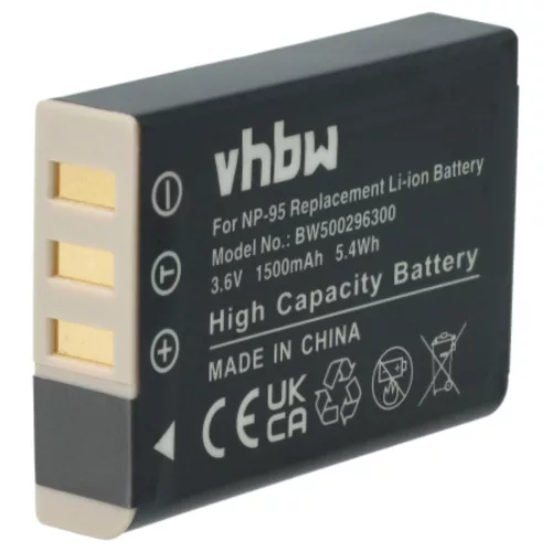 VHBW Battery Fujifilm NP-95 replacement - 1500 mAh 3.6 V Li-Ion
