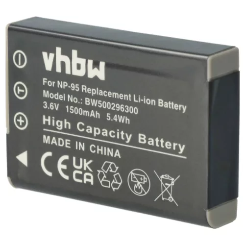 VHBW Battery Fujifilm NP-95 replacement - 1500 mAh 3.6 V Li-Ion