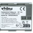 VHBW Akku Fuji NP-150 - 1300 mAh 7,2 V Li-Ion