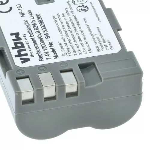 VHBW Akku Fuji NP-150 - 1300 mAh 7,2 V Li-Ion