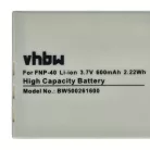 VHBW Battery Creative CAS101 - 500 mAh 3.6 V Li-Ion