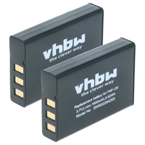 VHBW Battery Aiptek ZPT-PM18 - 1600 mAh 3.7 V Li-Ion