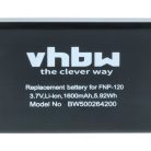 VHBW Battery Aiptek ZPT-PM18 - 1600 mAh 3.7 V Li-Ion