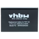 VHBW Battery for Aiptek ZPT-PM18 - 1600 mAh 3.7 V Li-Ion