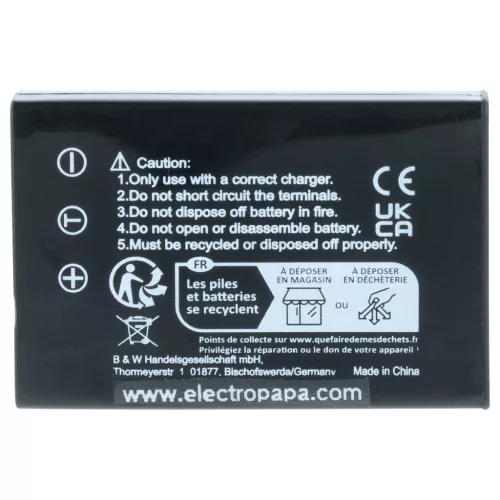 VHBW Battery for Aiptek ZPT-PM18 - 1600 mAh 3.7 V Li-Ion