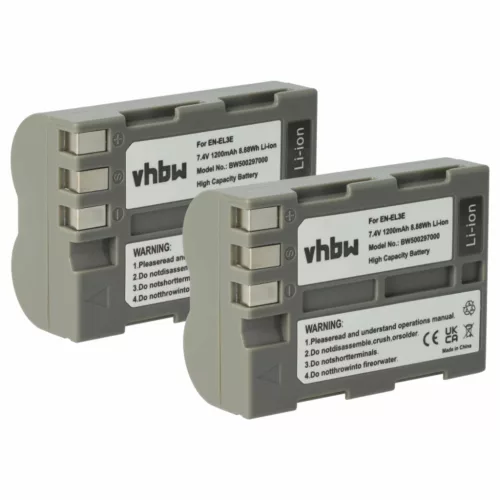 VHBW Battery instead of Nikon EN-EL3e - 1200 mAh 7.2 V Li-Ion