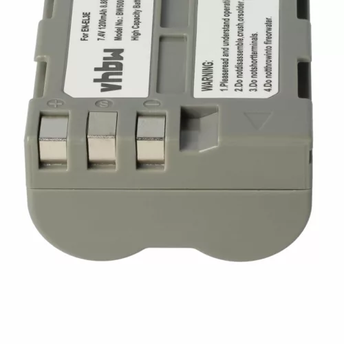 VHBW Battery instead of Nikon EN-EL3e - 1200 mAh 7.2 V Li-Ion