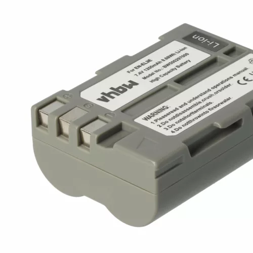 VHBW Battery instead of Nikon EN-EL3e - 1200 mAh 7.2 V Li-Ion