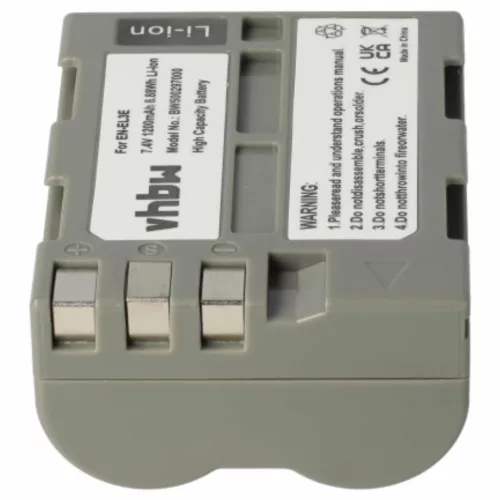 VHBW Battery instead of Nikon EN-EL3e - 1200 mAh 7.2 V Li-Ion