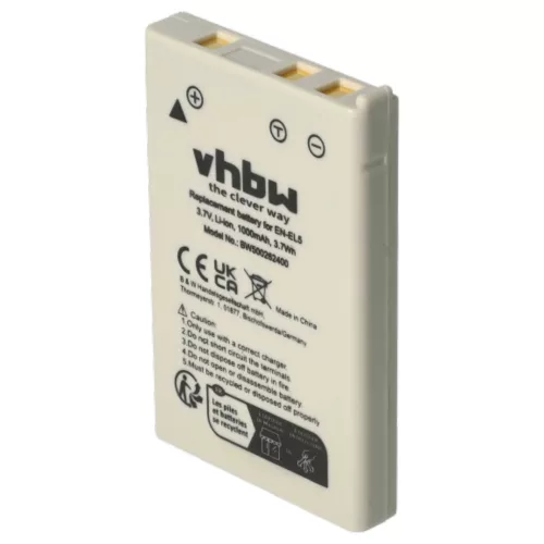 VHBW Battery for Nikon EN-EL5 replacement - 1000 mAh 3.6 V Li-Ion