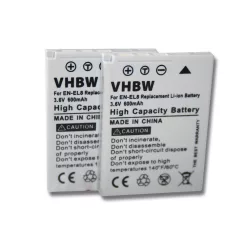 VHBW Battery for Nikon EN-EL8 - 600 mAh 3.6 V Li-Ion