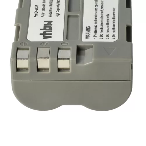 VHBW Battery for Nikon EN-EL3e - 1200 mAh 7.2 V Li-Ion