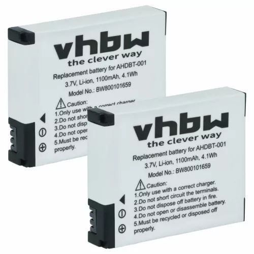 VHBW Camcorder Battery ABPAK-001, AHDBT-001 - 1100 mAh 3.7 V Li-Ion